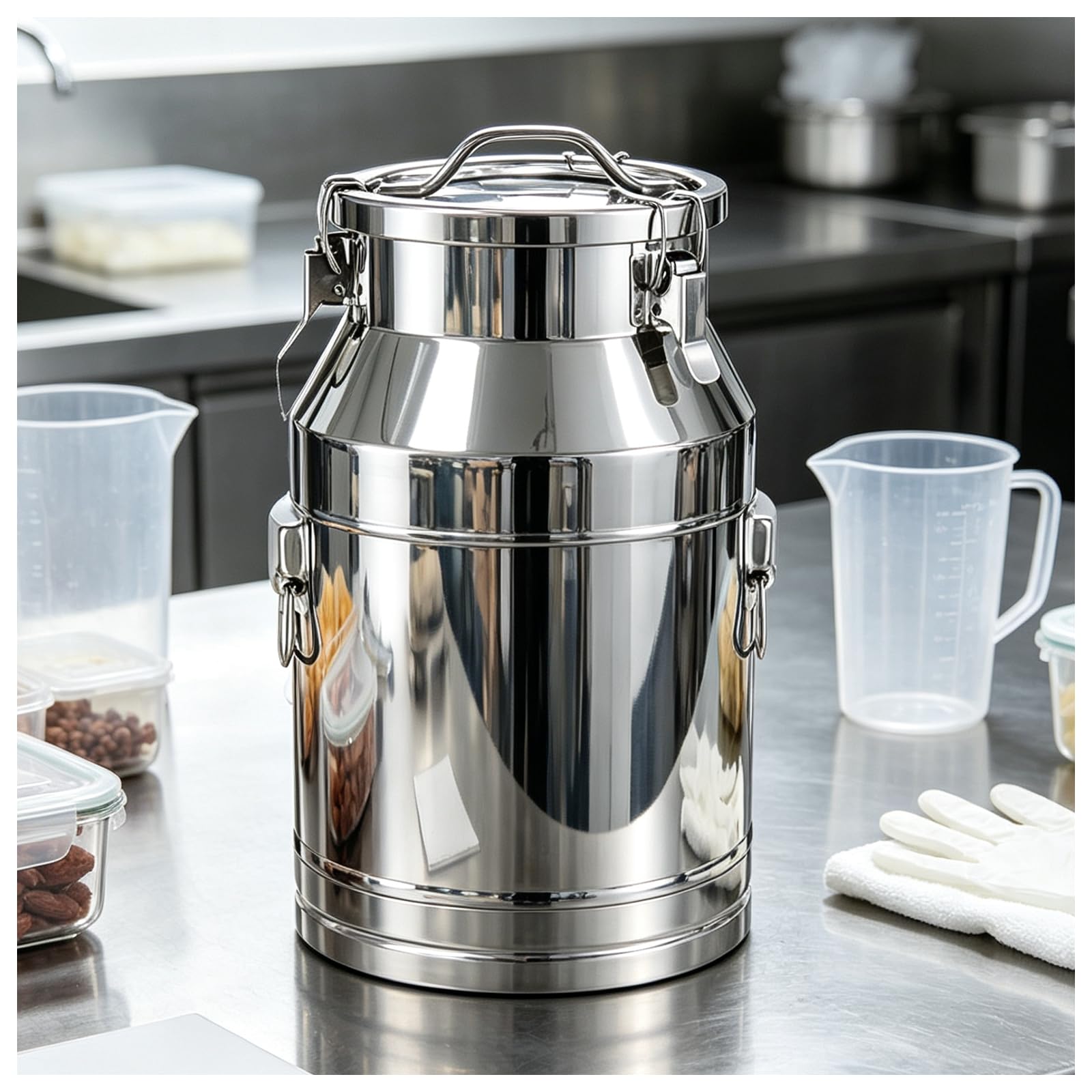Contenitore Inox Alimentare - per Acqua, Miele, Cereali 64L/16.91gal
