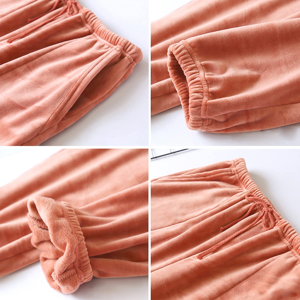 ALWAYS Pantalones de felpa mullidos para mujer, súper suaves, cálidos, cálidos, de invierno, para dormir, para dormir - gris - Small