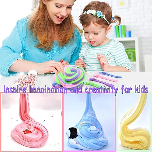 Miniatura 2 de Kit de 17 unidades de slime de mantequilla, no pegajoso, juguete de lodo súper suave, regalos de cumpleaños para niños de 4 a 12 años, regalo de