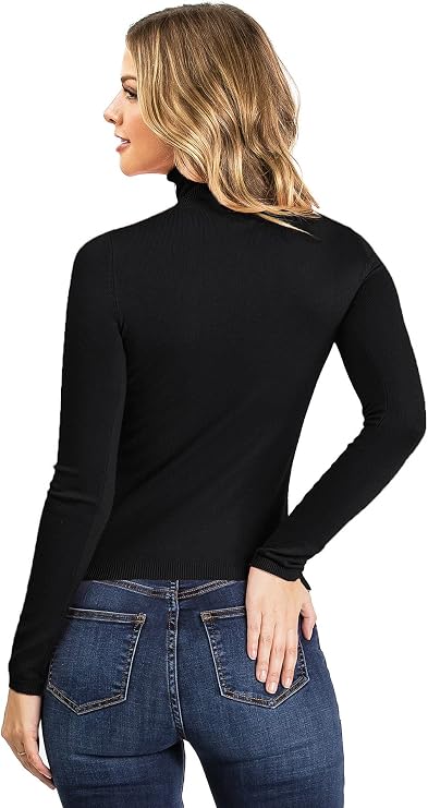 Ambiance Apparel Women's Ribbed Long Sleeve Turtleneck Top