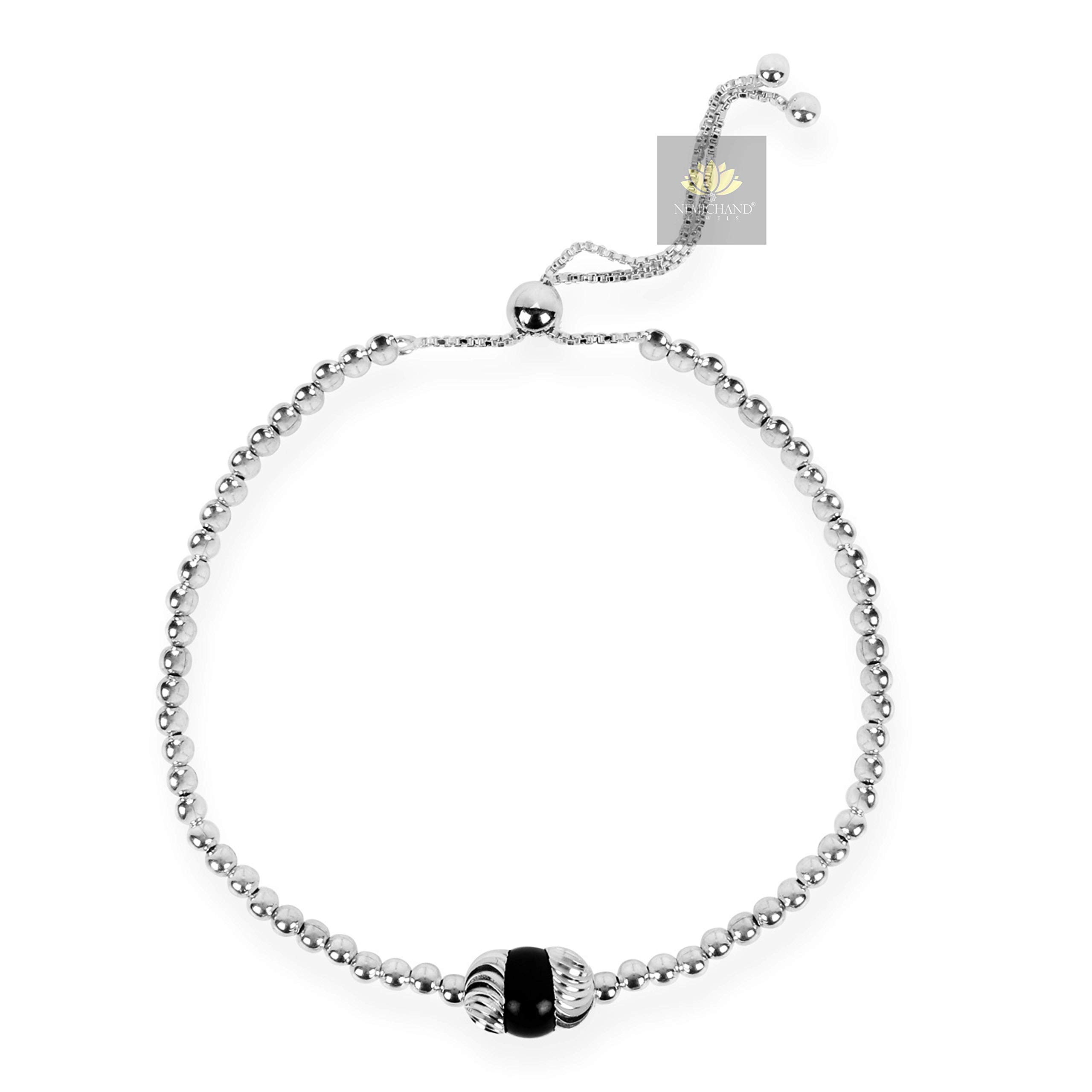 NEMICHAND JEWELS Sterling Silver Nazariya 925 Pure Silver Bracelet for Women (Adjustable) (B08XZLMKL3) Amazon Price History, Amazon Price Tracker