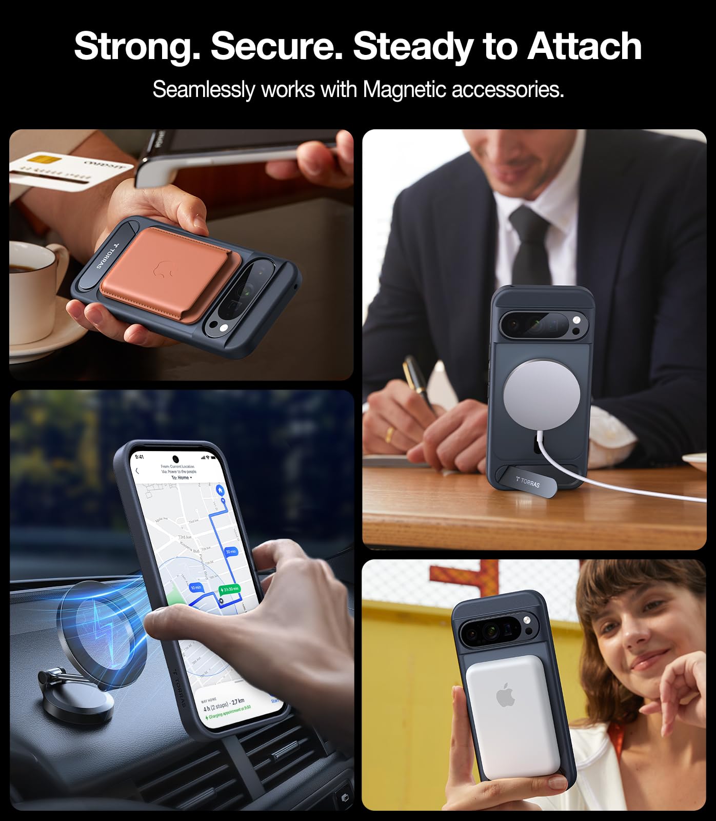 Amazon.com: TORRAS Magnetic & Stand for Google Pixel 9 Pro Case
