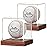 JupDec Baseball Display Case, Clear Cube Baseball Holder with Wooden Base, Autograph Baseball Stand Box for Single Ball, Acacia Wood, Brown, 2 Pack
