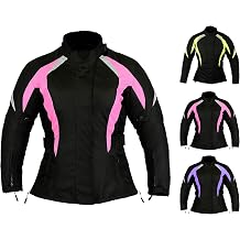 Womens Waterproof Motorcycle Jacket CE Armour Ladies Biker Coat, Cordura, Motocross, All-Weather