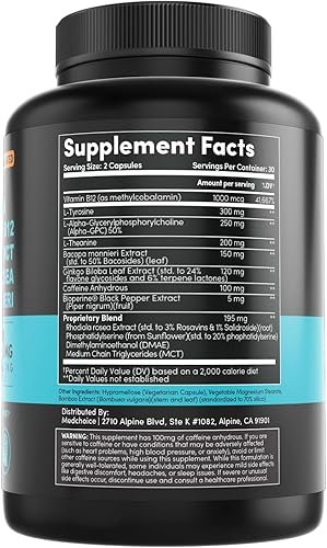 Miniatura 5 de MEDCHOICE Paquete de suplemento de cúrcuma y jengibre (240 unidades), melatonina del sueño (90 unidades) y cerebro nootrópico (60 unidades)  Trío de