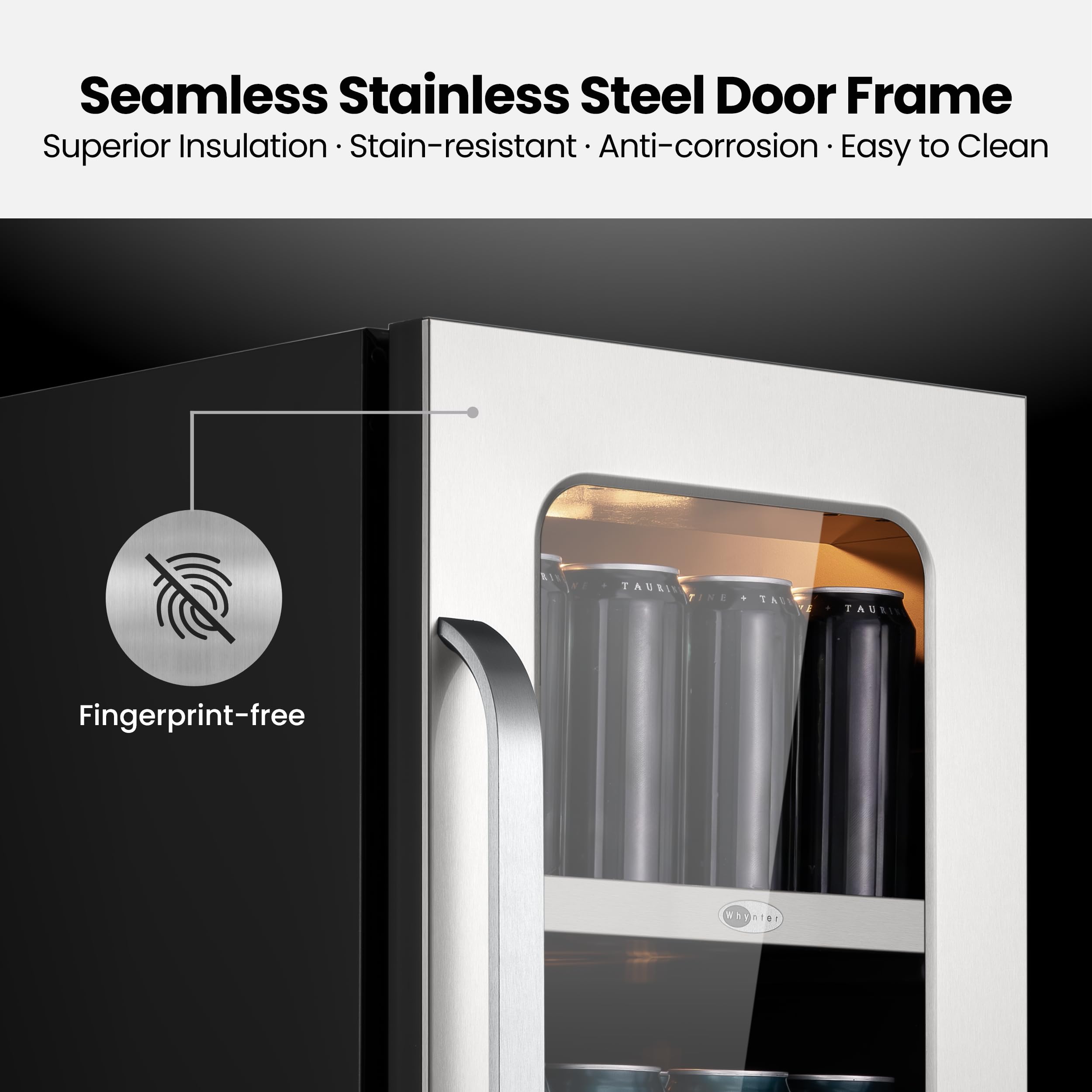 15 Inch Beverage Refrigerator Small Beverage Fridge, Drink Fridge With Glass Door 3 LED 34-54 ℉ Beverage Cooler Built-In Or Freestanding 80 Cans (3.0 Cu.Ft) on Fridge.com - View 4
