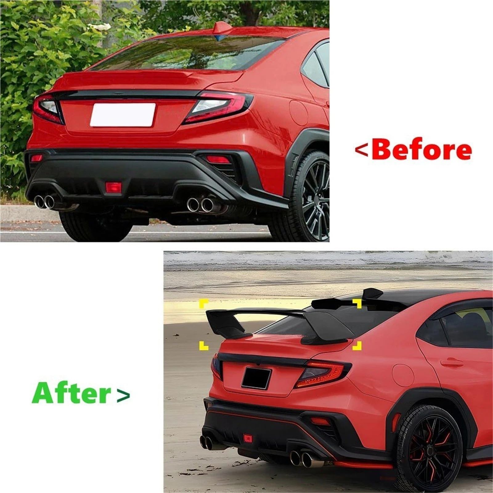 Dla Subaru Dla WRX STI VB 2022-2025 Lotka Tylny Spoiler Bagażnika Skrzydło Na Klapie Akcesoria Dekoracyjne Do Nadwozia Spojler Tylny Trunk Wing(Carbon Fiber Look)