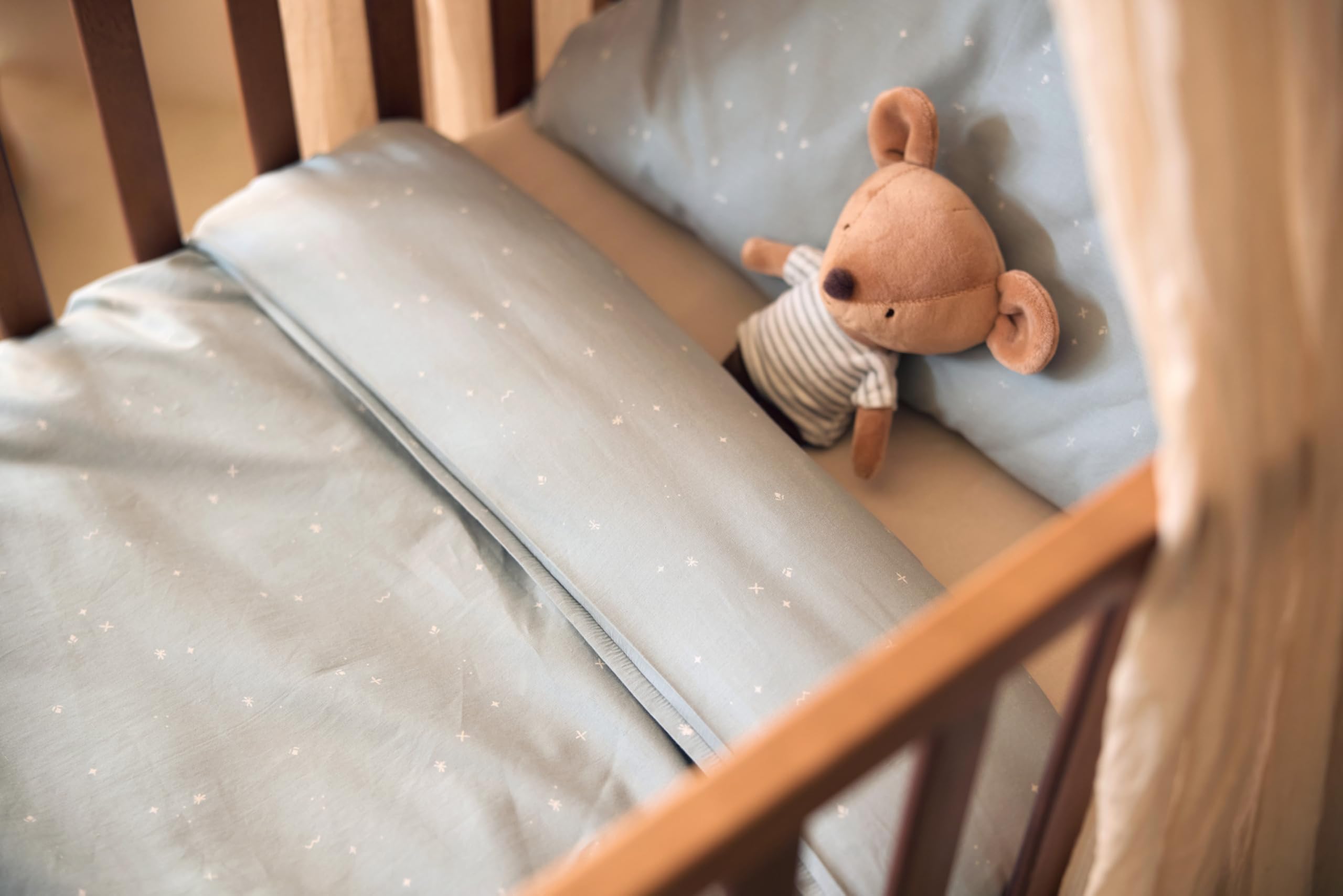 Jollein Children's Bed Linen, Twinkling, Sea Green, 100 x 140 cm, 100% Cotton, Oeko-Tex Certified - Image 3
