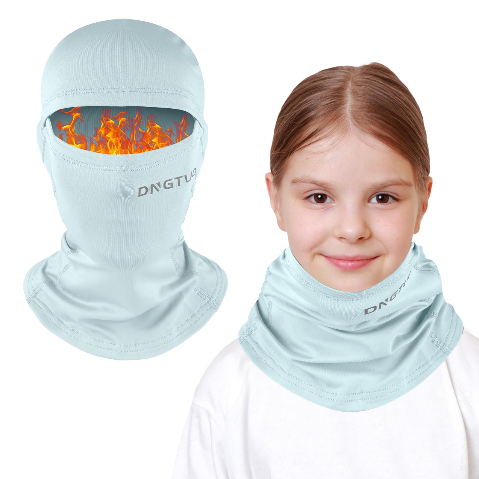 Pasamontañas Térmico Invierno Niños 4-12, Multifunción Prueba de Viento Forro Polar Cálido Máscara de Esquí de Ciclismo Sombreros Gorro con Calentador de Cuello, Mascarilla para Niños Niñas