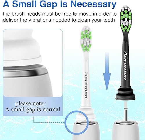 Miniatura 32 de Aoremon Cabezales de repuesto para cabezales de cepillo de dientes Philips Sonicare, compatibles con Phillips Sonicare W HX6062/65 y todos