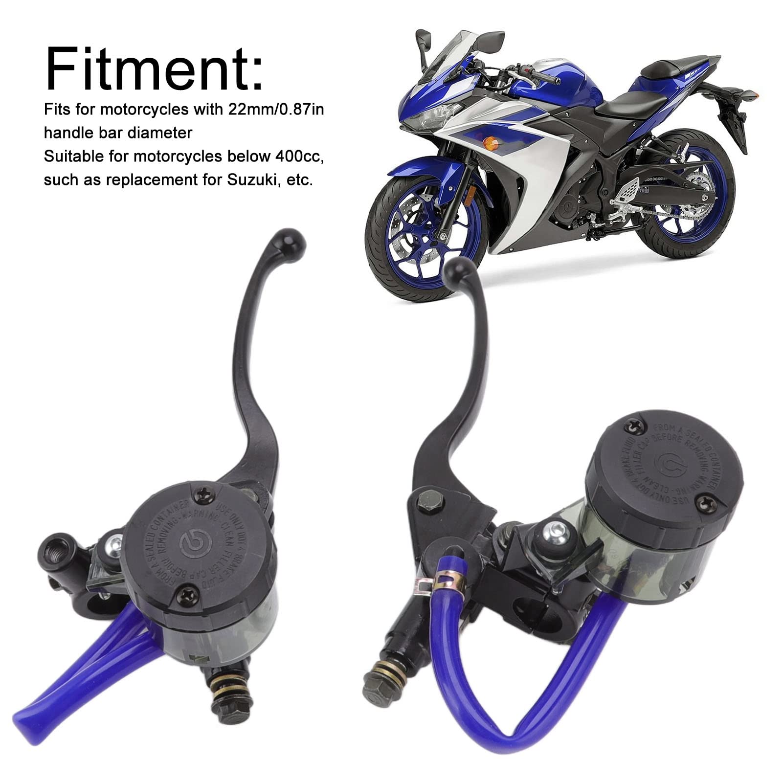 Leve Freno Frizione, 1 Paio Freno Moto Frizione Cilindro Maestro Freno Leva Frizione Accessori Moto con Sostituzione Serbatoio per Leve Maniglia Freno Frizione Moto