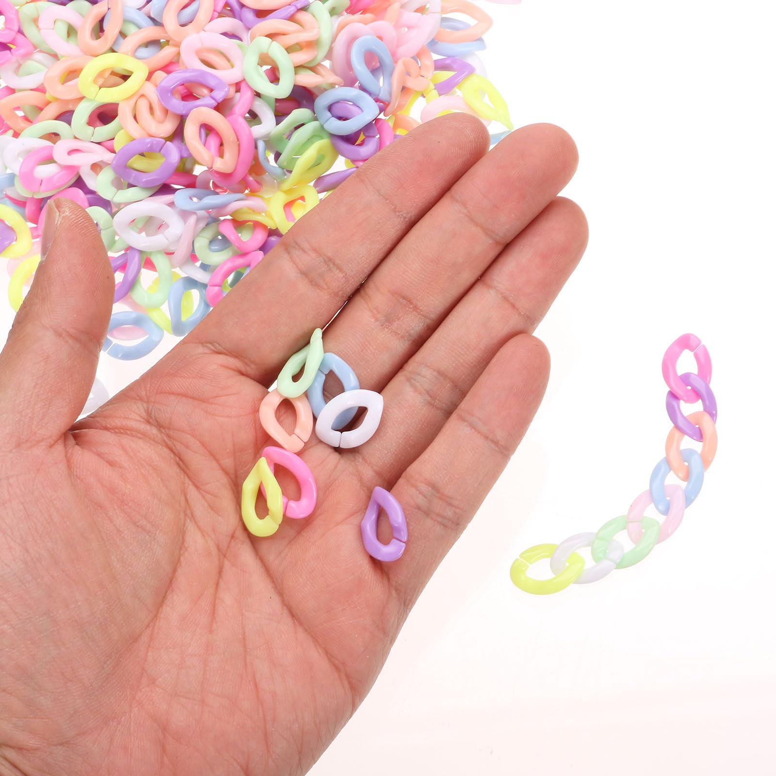200 Anneaux De Liaison Acrylique Violets - Crochets C-clip Pour Chaîne