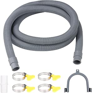 Tubo Flessibile Di Scarico Dell'acqua Sporca Da 3 M Per Lavatrice Con Connettore Per Tubo Flessibile Di Scarico E 2 Morsetti Prolunga Per Tubo Flessibile Di Scarico Da 20 Mm Per Lavatrice E Lavastovig 86428003
