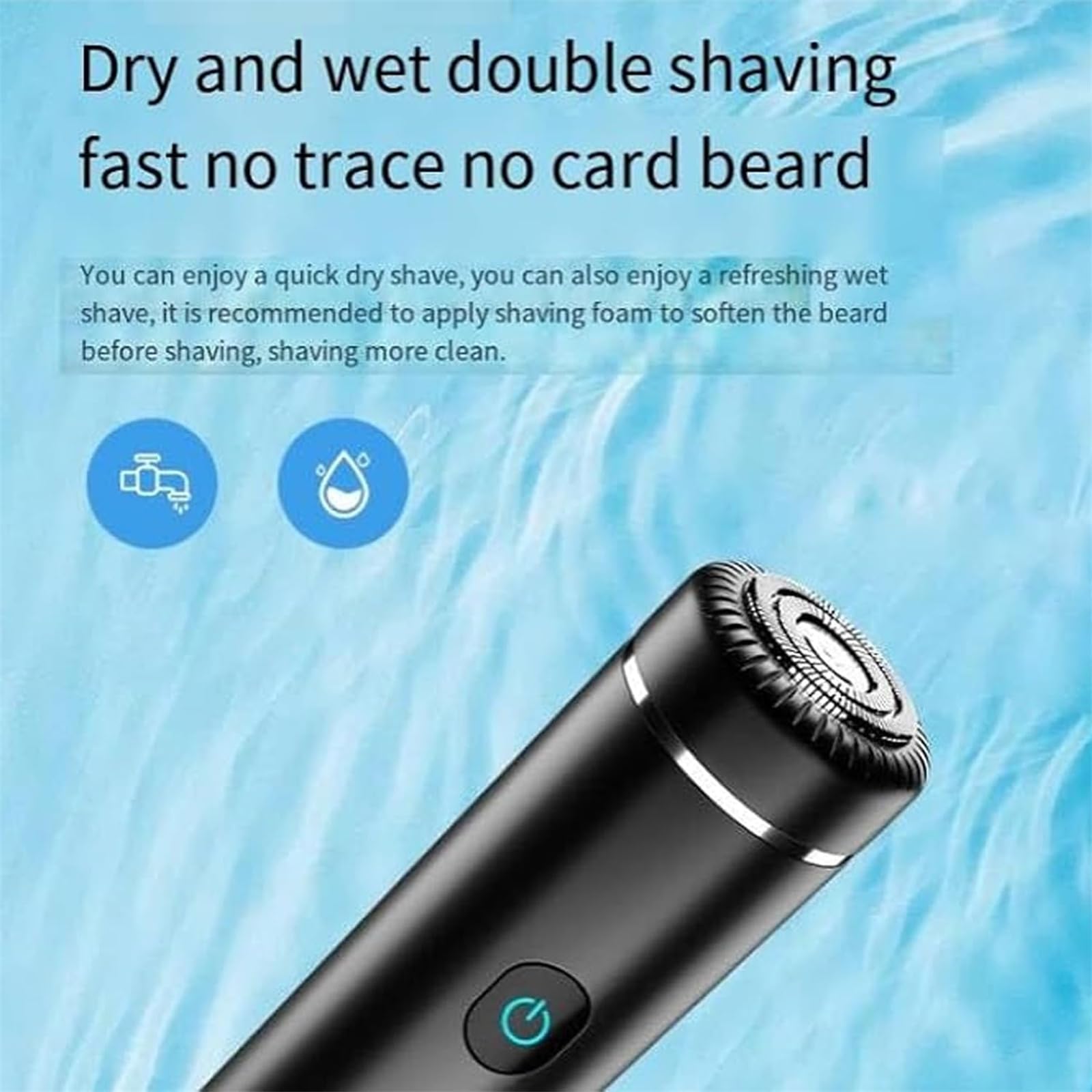 Aweshave Ball Trimmer, Aweshave 2.0 Premium Body Trimmer, Rasoio elettrico impermeabile per uomo con lama in ceramica sostituibile (Black+1 Head)
