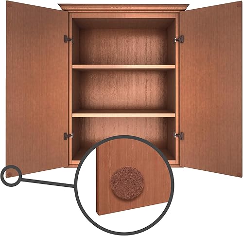 Miniatura 6 de Almohadillas de fieltro para muebles de 38 pulgadas de diámetro, redondas 3M, autoadhesivas, protegen gabinetes de cocina, cajones, escritorios y