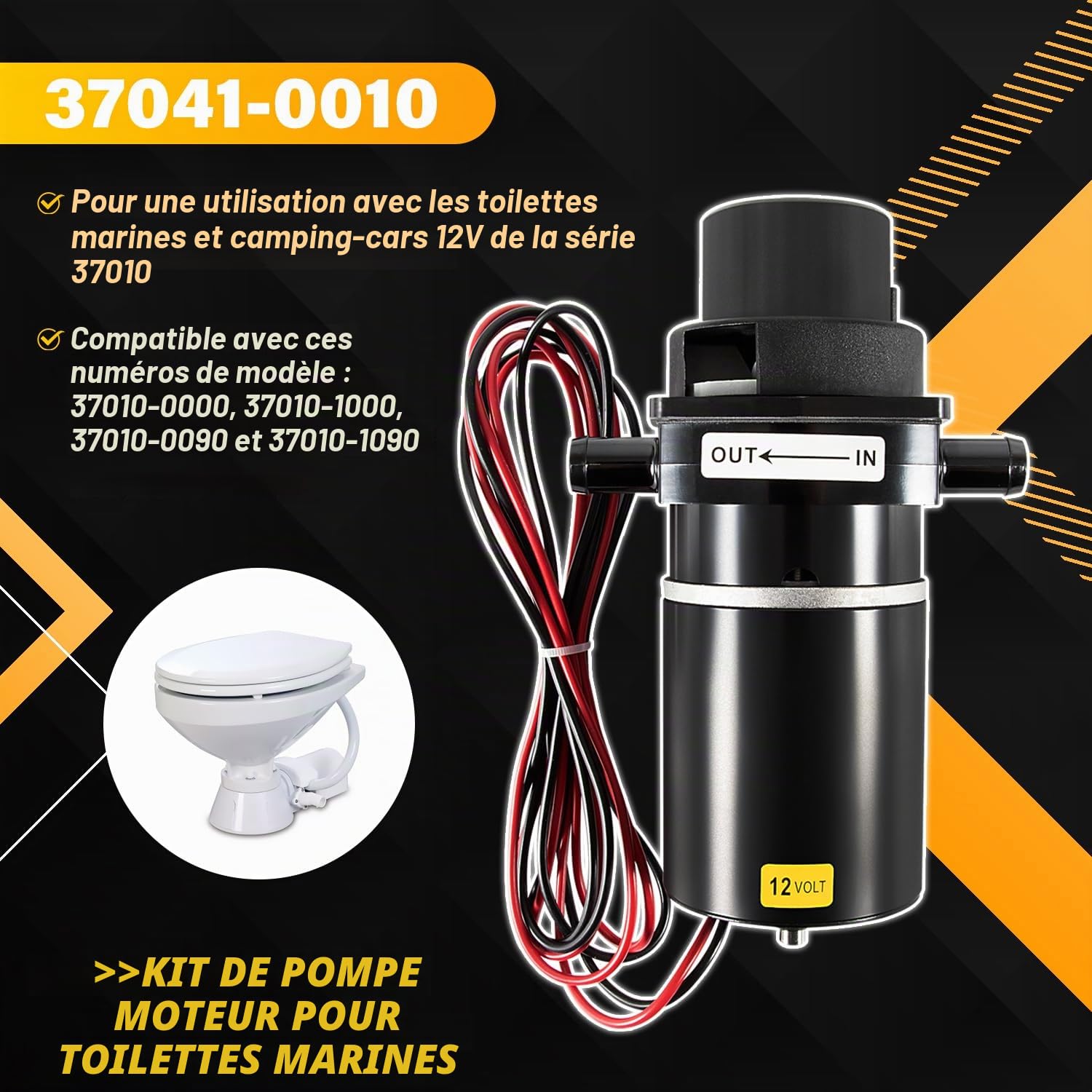 Remplacement pour 37041-0010 Kit d'assemblage sous-marin pour WC 12 V