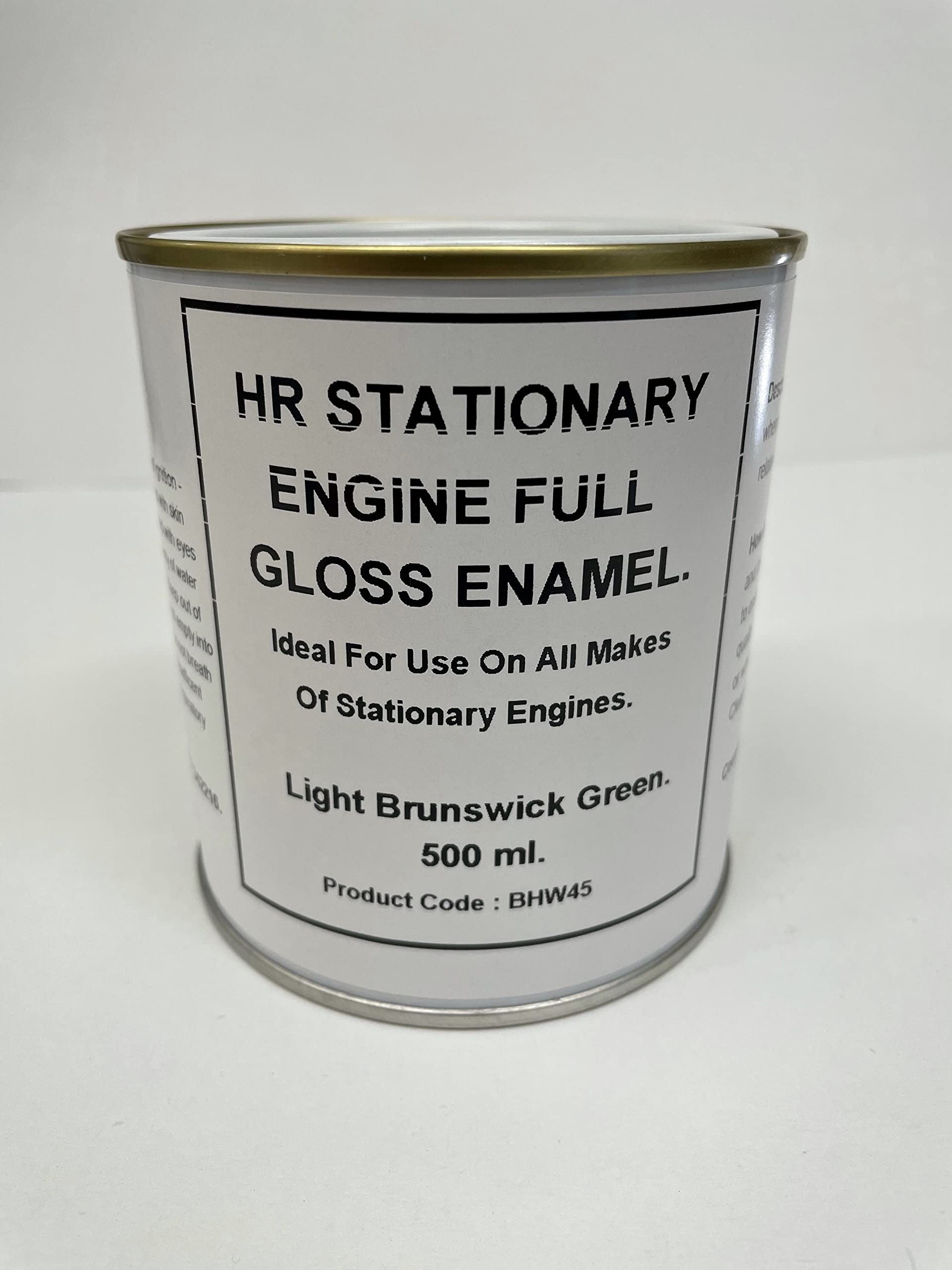 Fascinating Finishes Ltd 1 x 500ml Light Brunswick Green- BS381c 225. Stationary Engine Full Gloss Heat Resistant Enamel Paint
