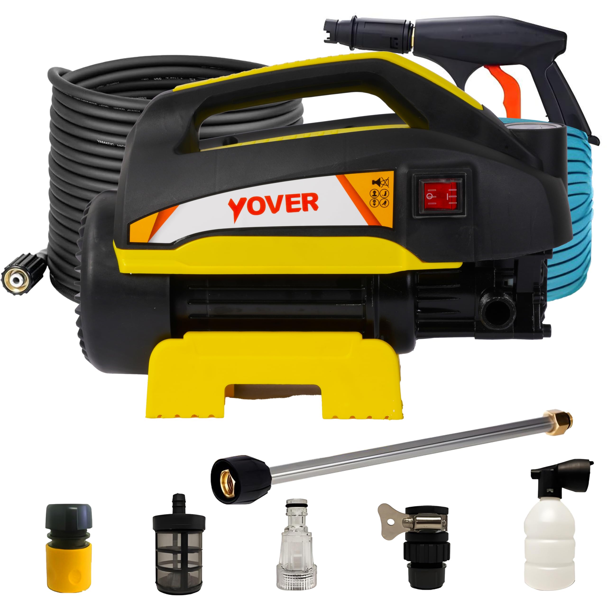 IBELL Yover YO2400 Induction Motor High Pressure Washer, 2400 Watts Motor, 170 Bars, 11 L/Min Flow Rate, 8 Meters Outlet Hose, Portable, for Car, Bike and Home Cleaning Purpose (B0CX8TP9FR) Amazon Price History, Amazon Price Tracker
