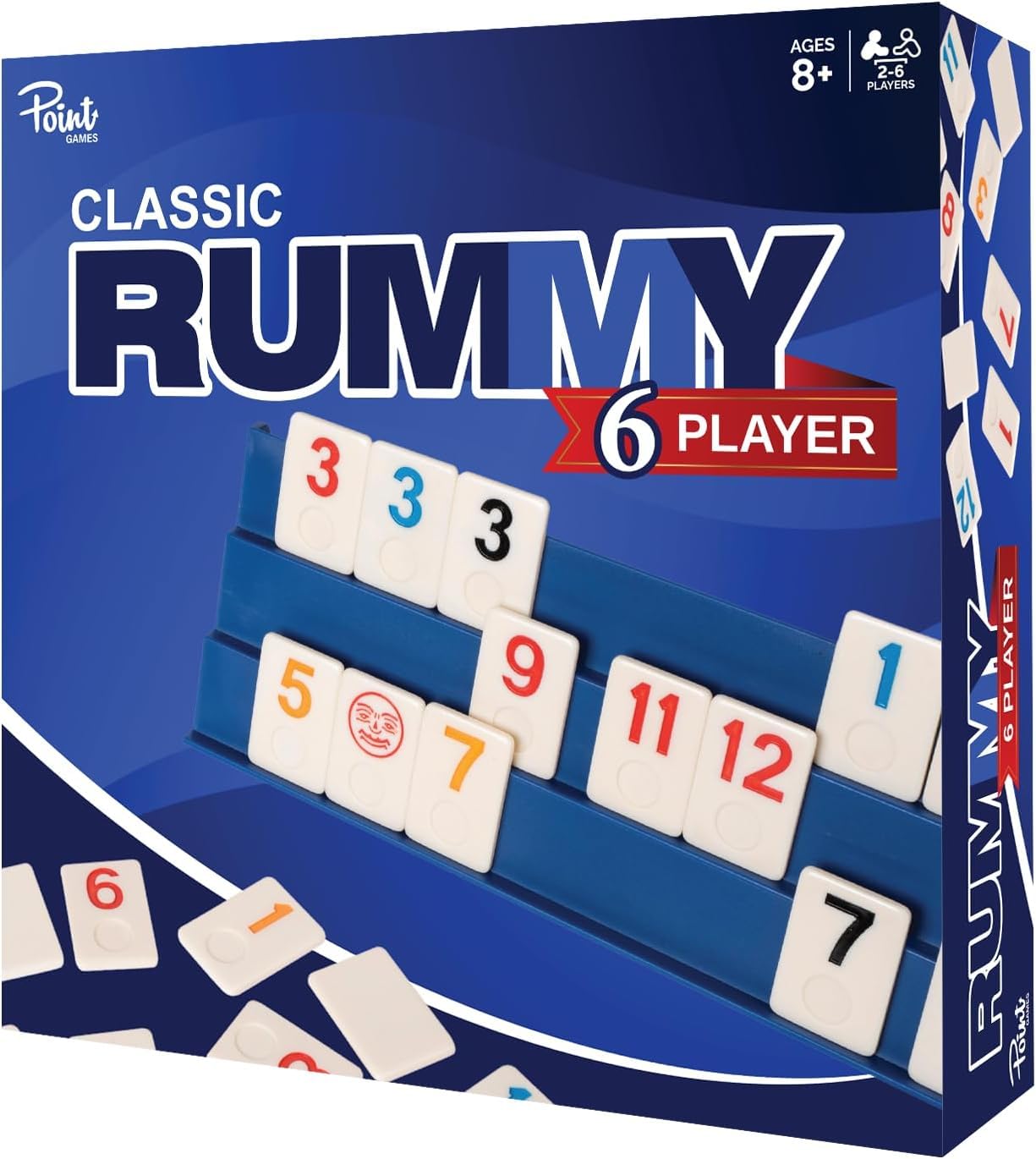 Rummy Cube 6 Player Edition Set - Classic Family Game, Ages 8+ with More Tiles, Six Racks - Ideal for Kids, Adults & Family Game Night