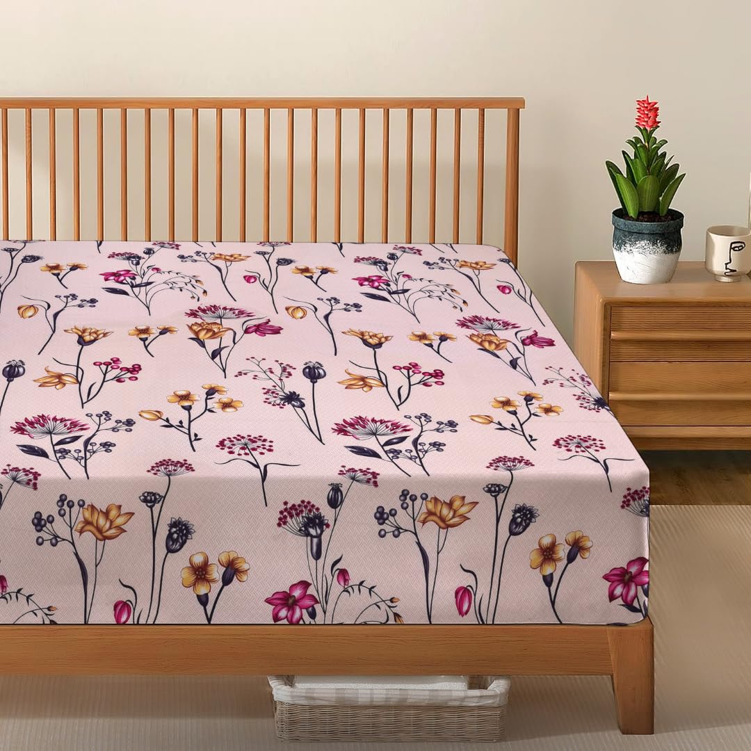 EverSoft Bedding Pack of 2 Single Size Fitted Sheets Premium Extra Deep 35cm Pocket Bed Linen Bottom Floral Printed Mattress Cover Twin Pack โ image 1