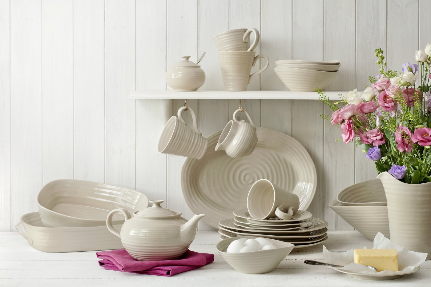 Amazon.com | Portmeirion Sophie Conran Pebble Salad Plate, Set of