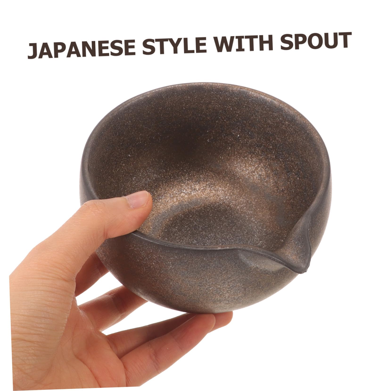 TOYANDONA Ciotola Matcha Cerimoniale in Ceramica con Beccuccio per Tè Giapponese Design Retrò Facile da Pulire per Cerimonie e Uso Quotidiano