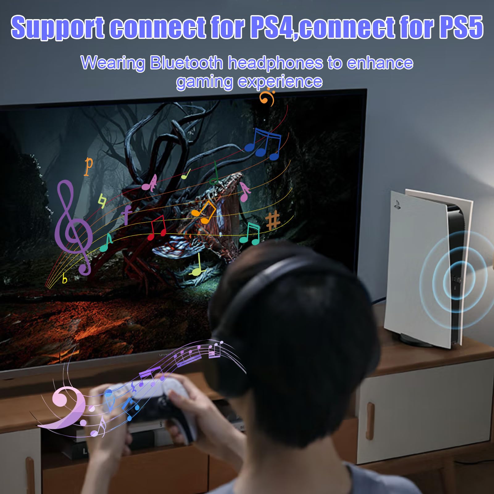 UGREEN Dongle Bluetooth 5.3 Adaptateur Bluetooth Pour PC Cl¨¦ Bluetooth USB Faible Latence