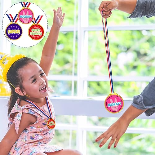 Miniatura 7 de Medallas de premio, medallas surtidas para premios para niños, medallas de premio de plástico estilo surtido, medallas de premio para niños,