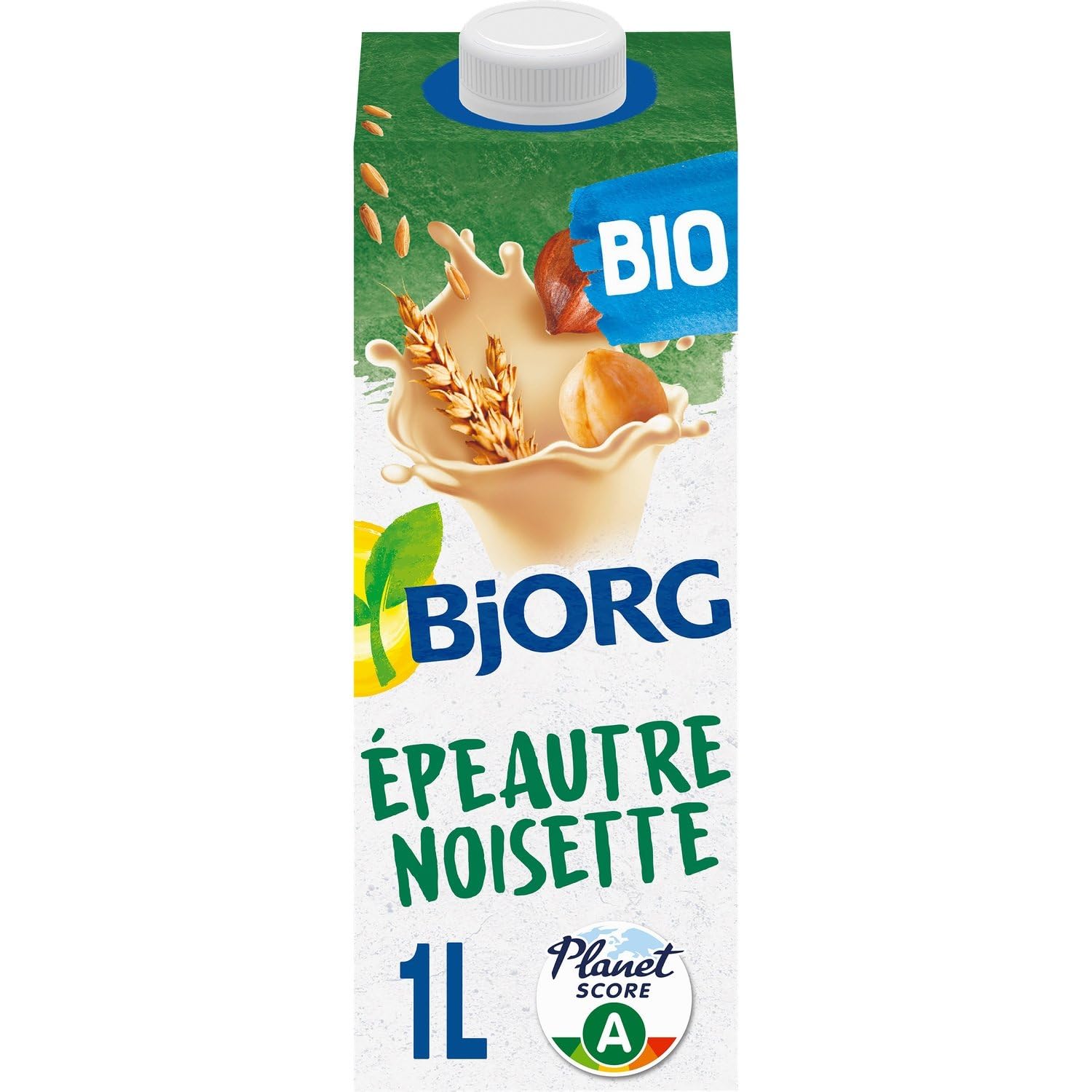 BJJORG – Boisson Végétale Bio Épeautre Noisette, Saveur Douce et Noisettée, Format 1L - Le lot de 4