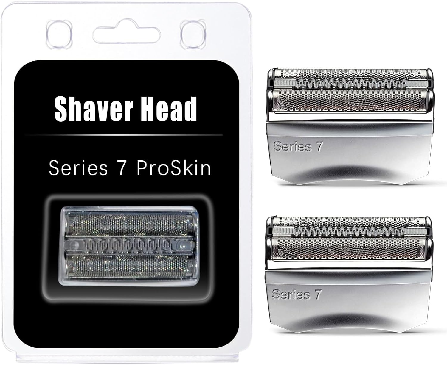 2pack series 7 replacement head for braun series 7 foil shaver replacement heads compatible with 70s replacement compatible with series 7 shavers 70s 720,750cc, 760cc,790cc,9565 foil shaver