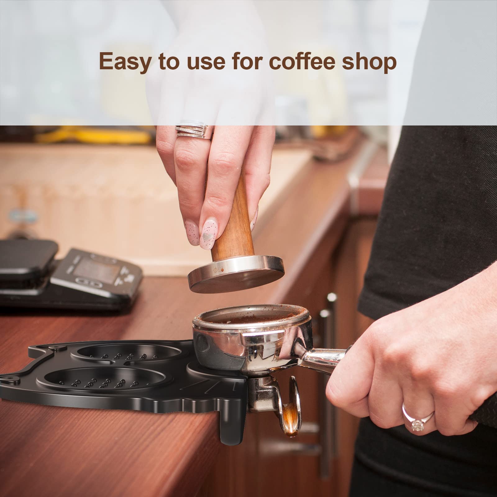 Espresso Tamper Mat, Alimentos Seguro Silicona Café Tamp Mat