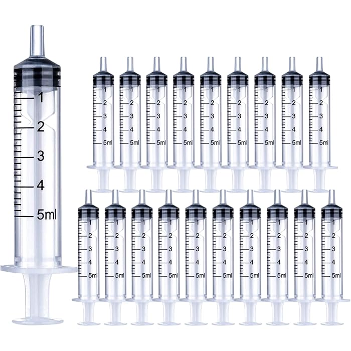 Buy 5ml Syringe 20Pack Plastic 5ml Syringes with Luer Slip Tip