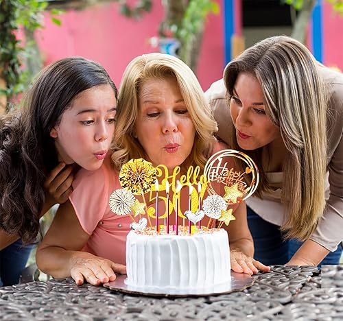 Miniatura 5 de Hello80 - Decoración para tartas de cumpleaños número 80, decoración de pastel de 80 cumpleaños para mujeres y hombres, decoración de pastel de