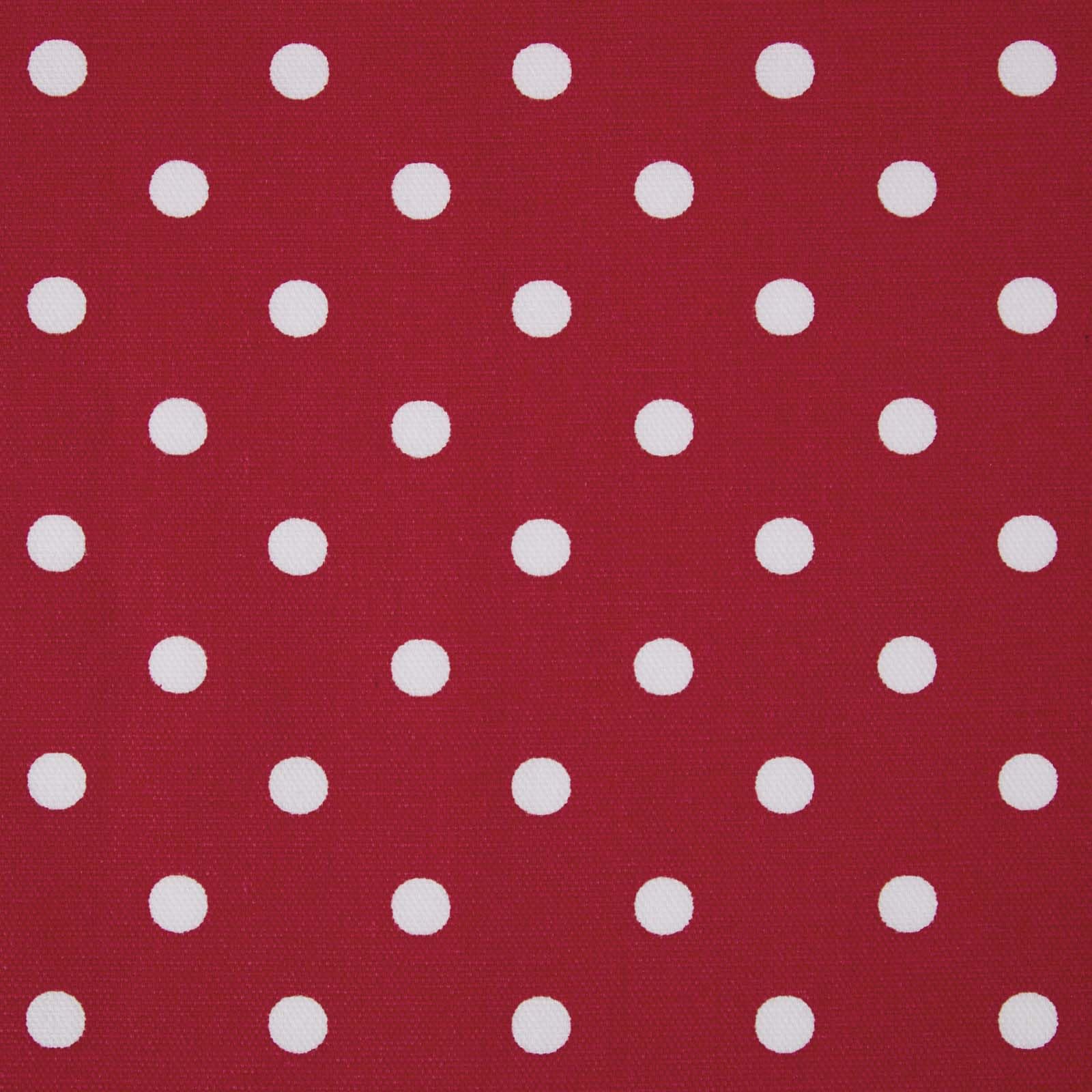 Homescapes Red Pure Cotton Furnishing Fabric - Polka Dots - 150 Cm Wide - Printed On Thick Woven - For Upholstery Curtain Cushion Soft Furnishings Heavy Dress Material - Per Metre