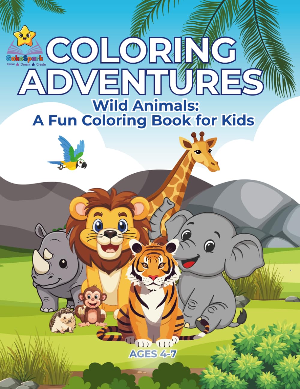 COLORING ADVENTURES: Wild Animals: A Fun Coloring Book for Kids