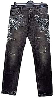 Amazon | [ドルチェ＆ガッバーナ] 刺繍 ダメージ ジーンズ