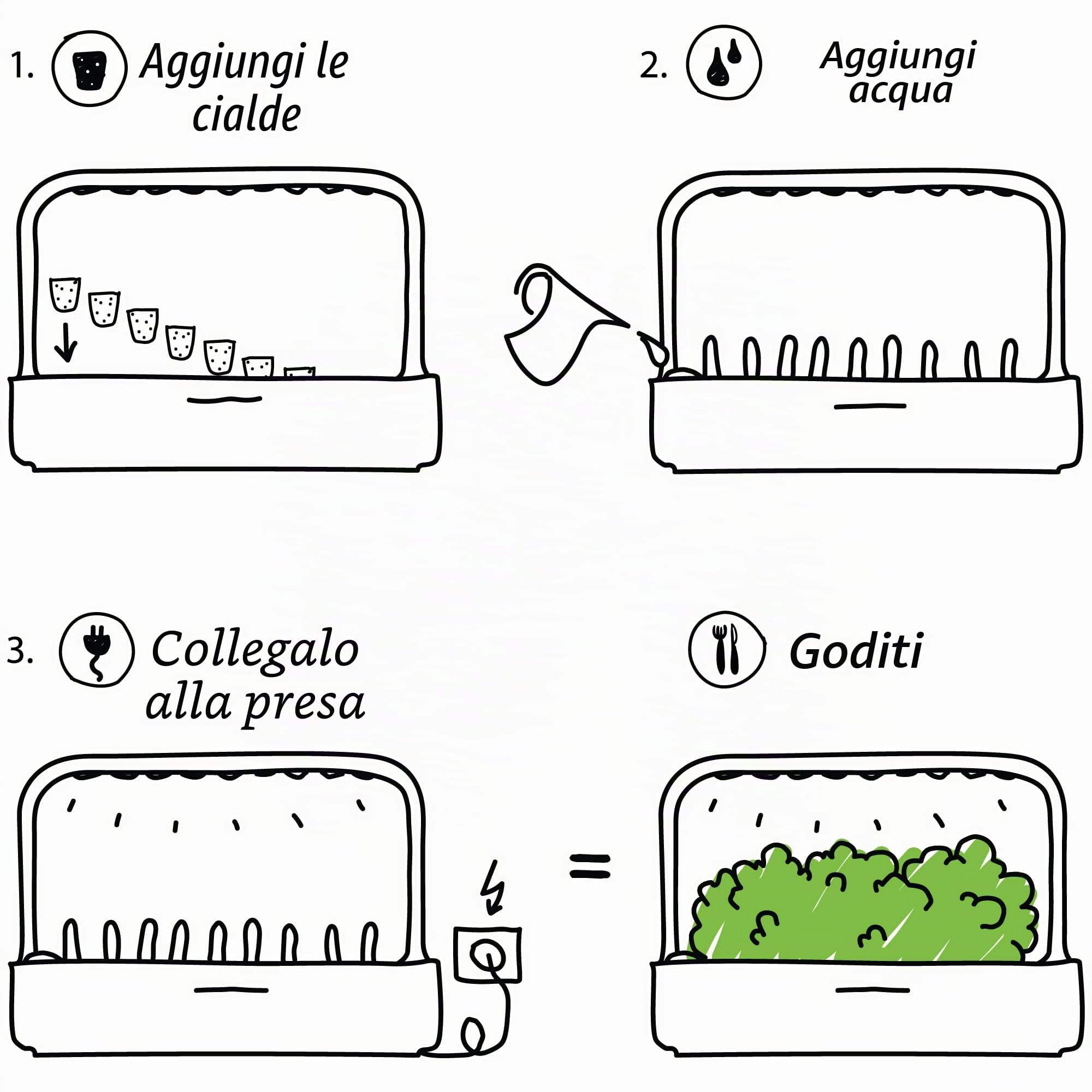 Click & Grow Serra Smart da Interno, Kit Completo con 9 Capsule di Terreno, Illuminazione e Irrigazione Automatica, Idroponica Semplificata