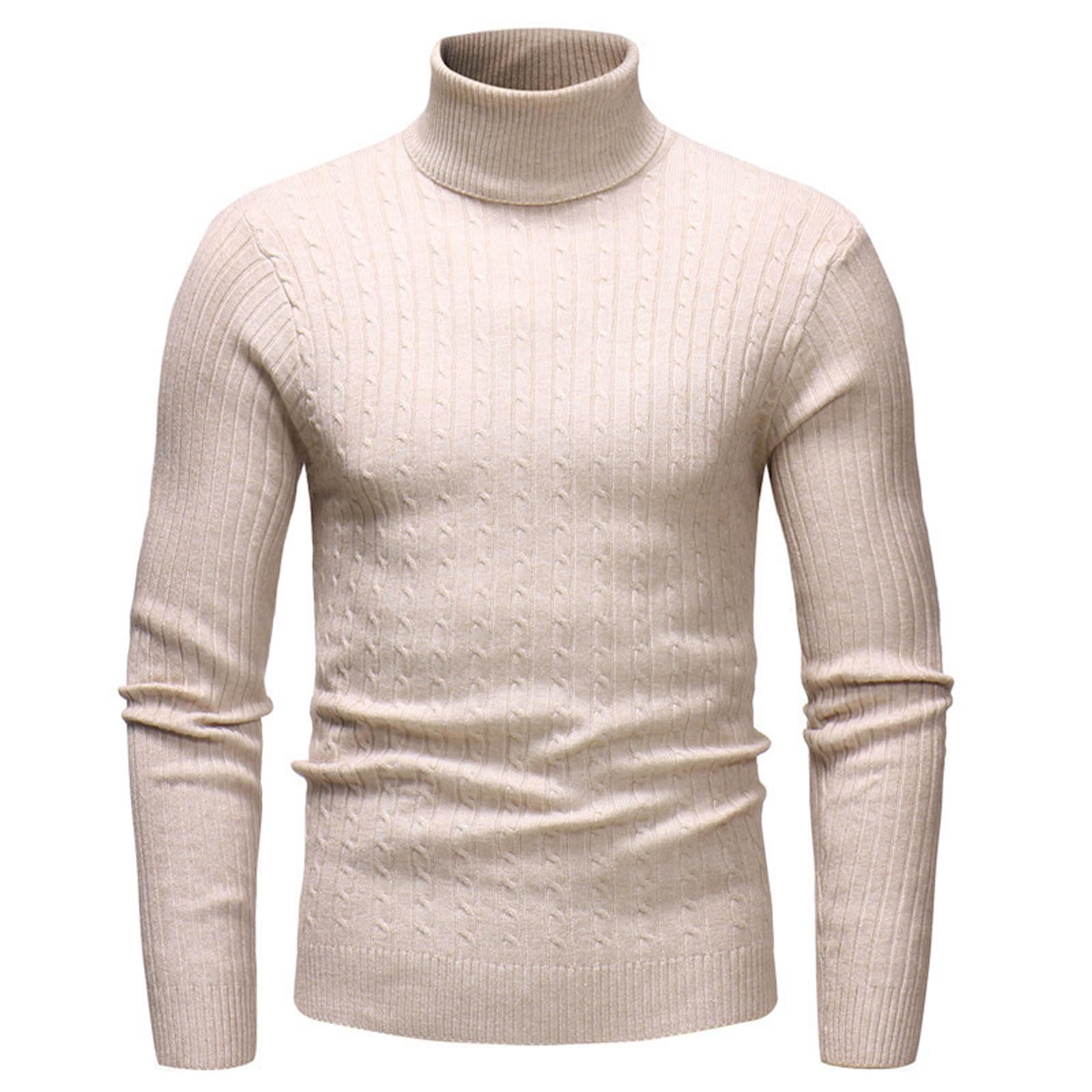 Pull En Tricot à Col Roulé Et Manches Longues Pour Homme
