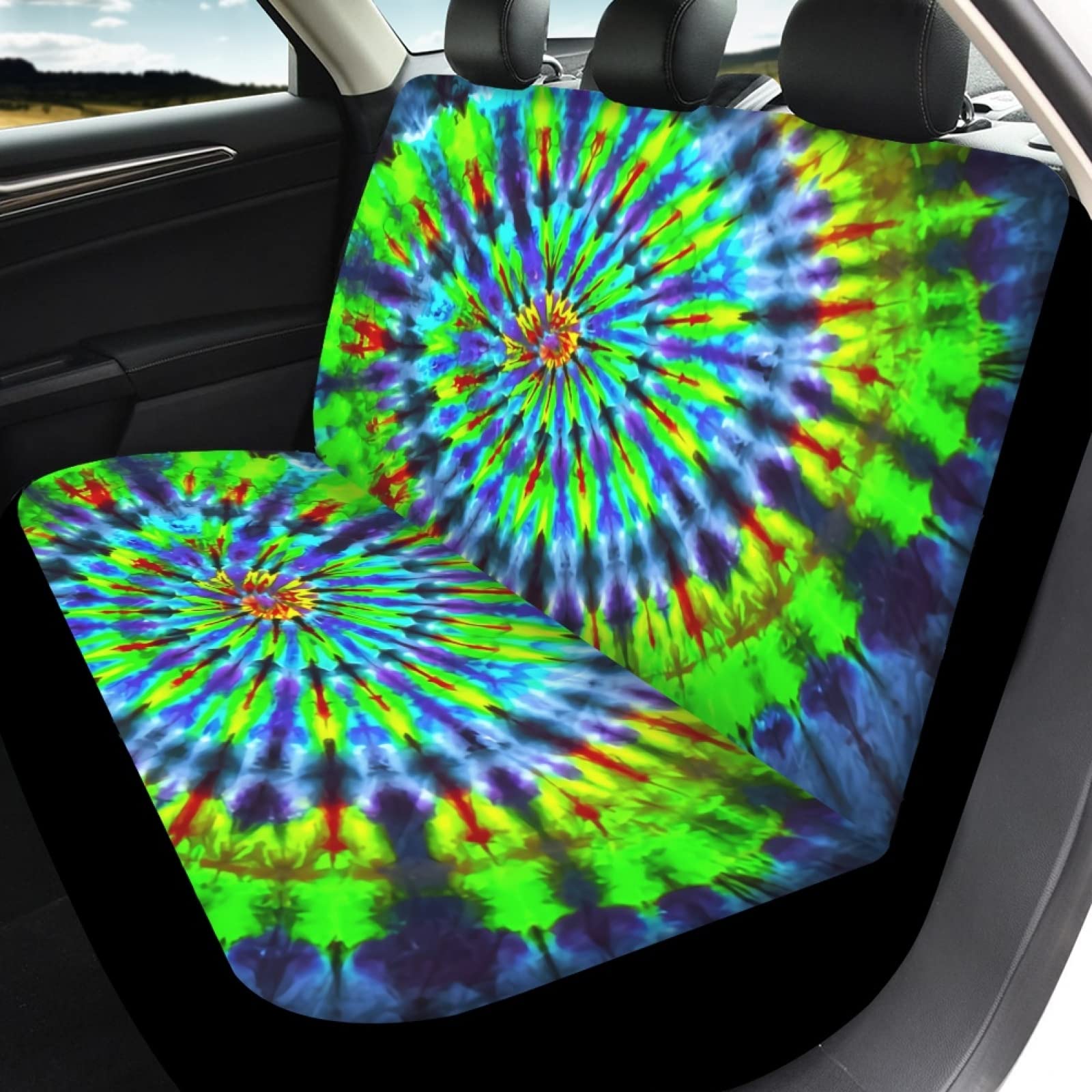 CLOHOMIN Set completo di coprisedili anteriori e posteriori per auto, comodi coprivolante e spalline, protezione per cintura di sicurezza, perfetti per la maggior parte dei SUV, camion, furgoni e