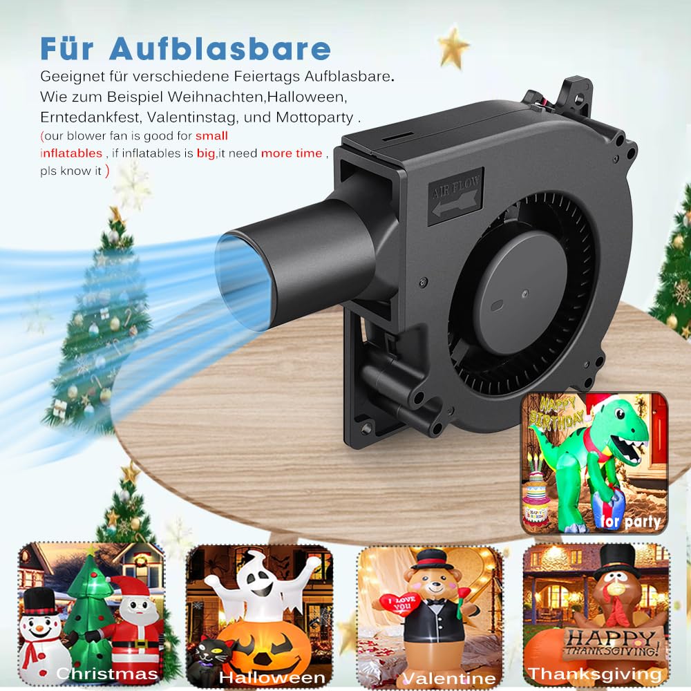 GDSTIME Ventilador de 120 mm, 230 V, ventilador radial, 120 mm x 32 mm, ventilador de turbina, doble rodamiento de bolas de 4 V - 12 V, turbinas regulables, turbinas turbinas turbo para PC, ordenador