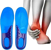 Palmilha De Gel Ortopédica em Silicone - Par para Dores nos Pés, Absorção de Impacto, Amortecimento Anti Dor, Fascite Plantar, Unissex