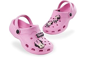 Zapatos de Minnie para Niñas: Clogs con Encantos de Goma Extraíbles