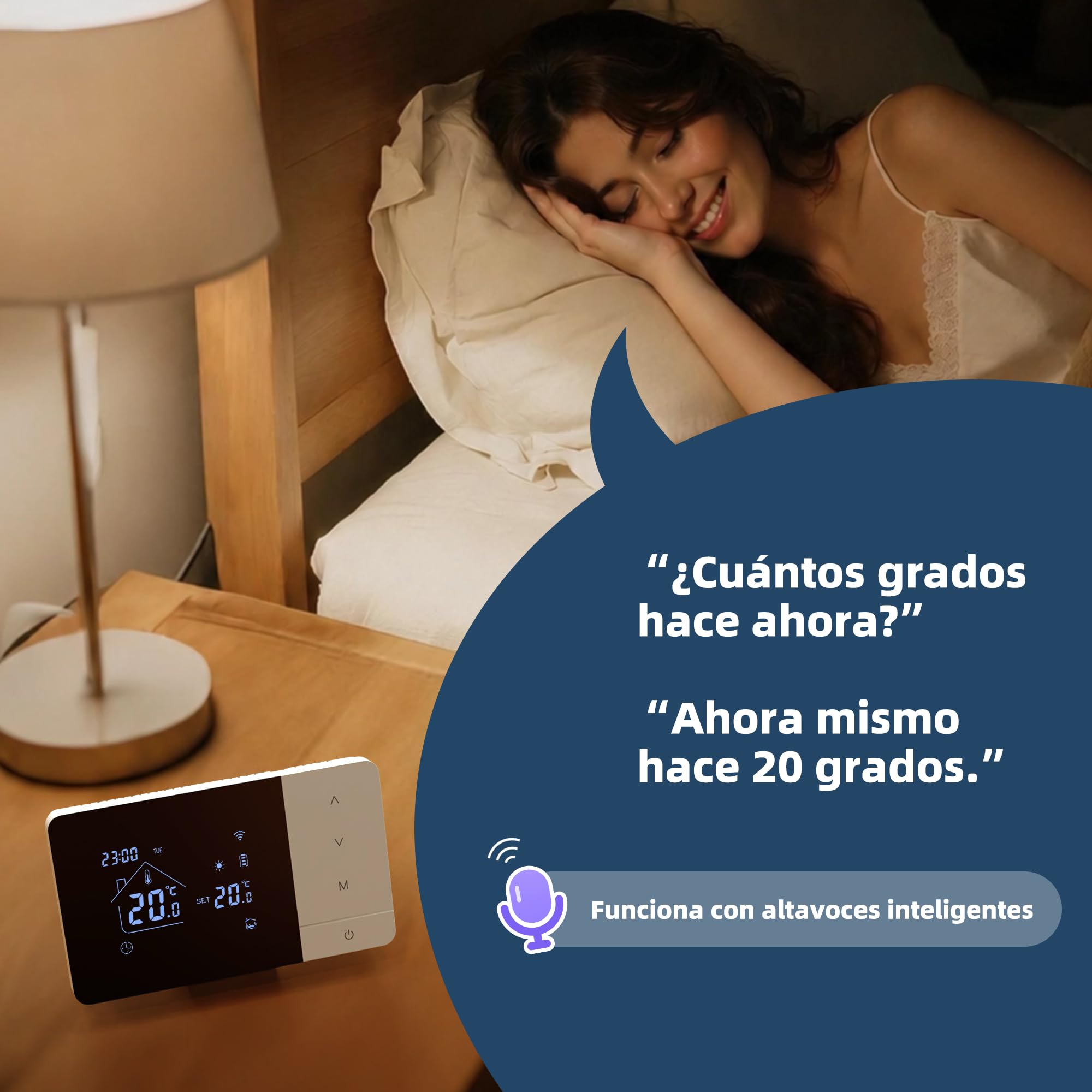 Termostato Wi-Fi para Caldera Inteligente Alimentado por batería, 3 A, Modelo 506X