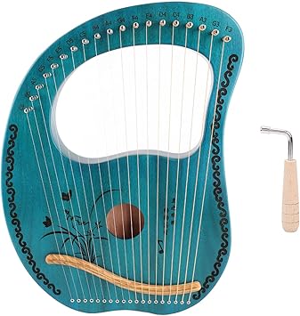 Lyre Harp 19 String Tunable Mahogany Portable Musical Instrument Gift For Music Lovers