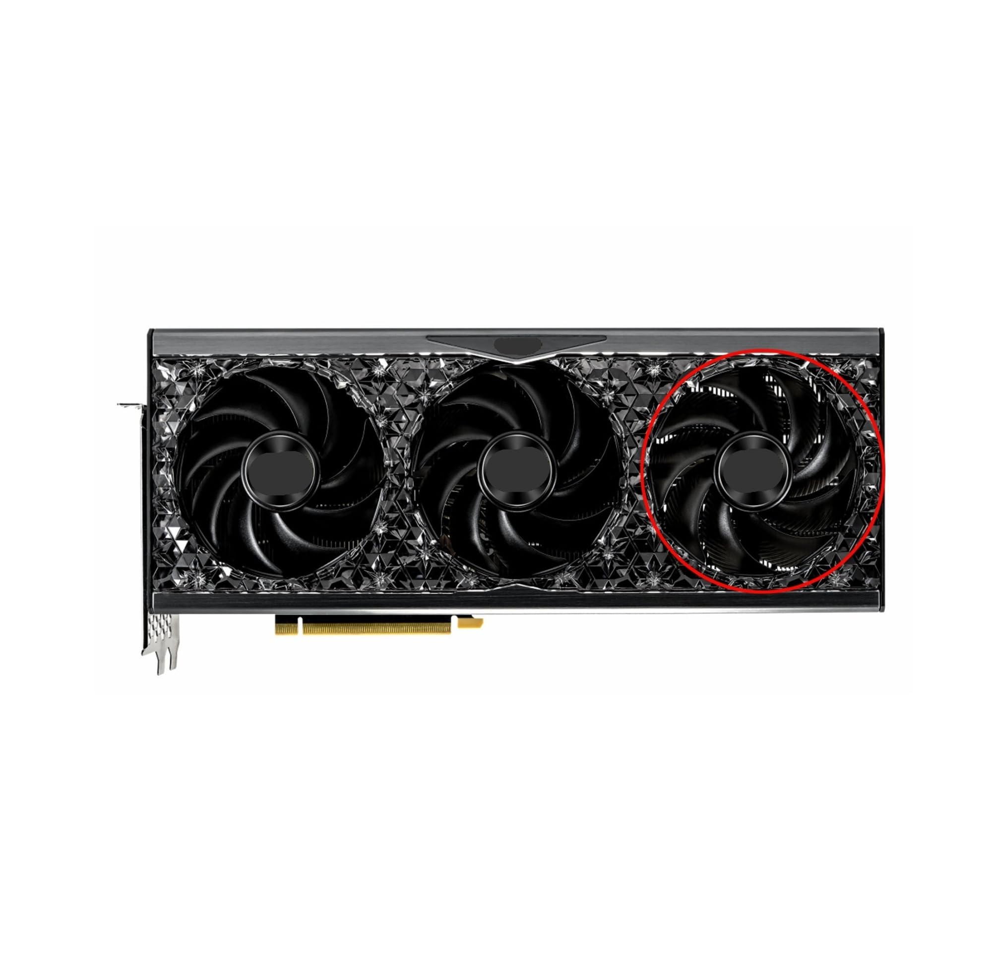 Compatible Con Palit, Compatible Con GeForce,RTX 4090 4080 4070 Ti 92MM TH9520B2H-PCB02 DC12V 0.6A Ventilador For Tarjeta Gráfica De 4 Pines(Middle fan)