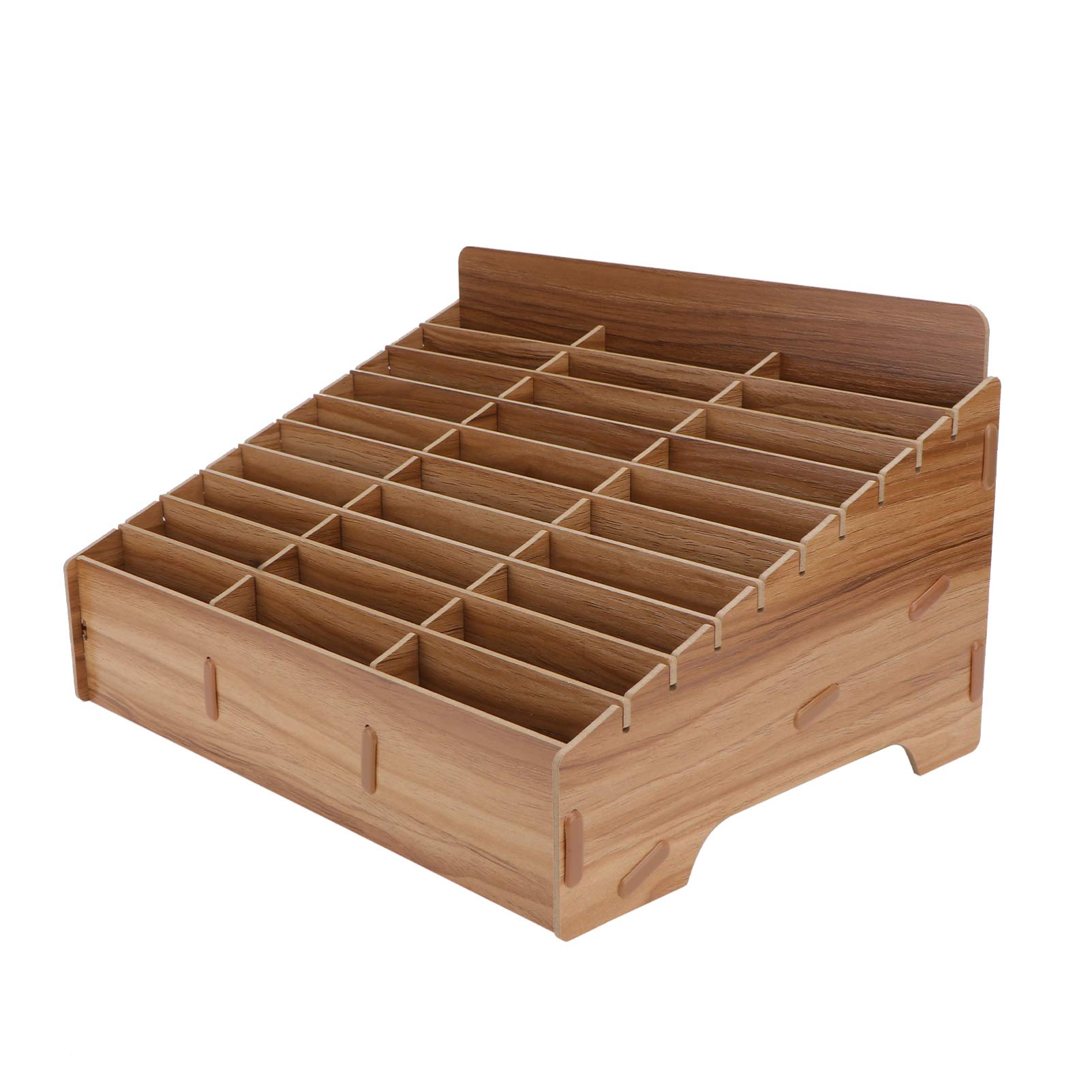 HEMOTON 30 scomparti per cellulare in legno, per aule, ufficio e sale riunioni, supporto per cellulare per scuola e conferenze, nessun assemblaggio richiesto, 12,38 x 9,24 x 7,27 pollici