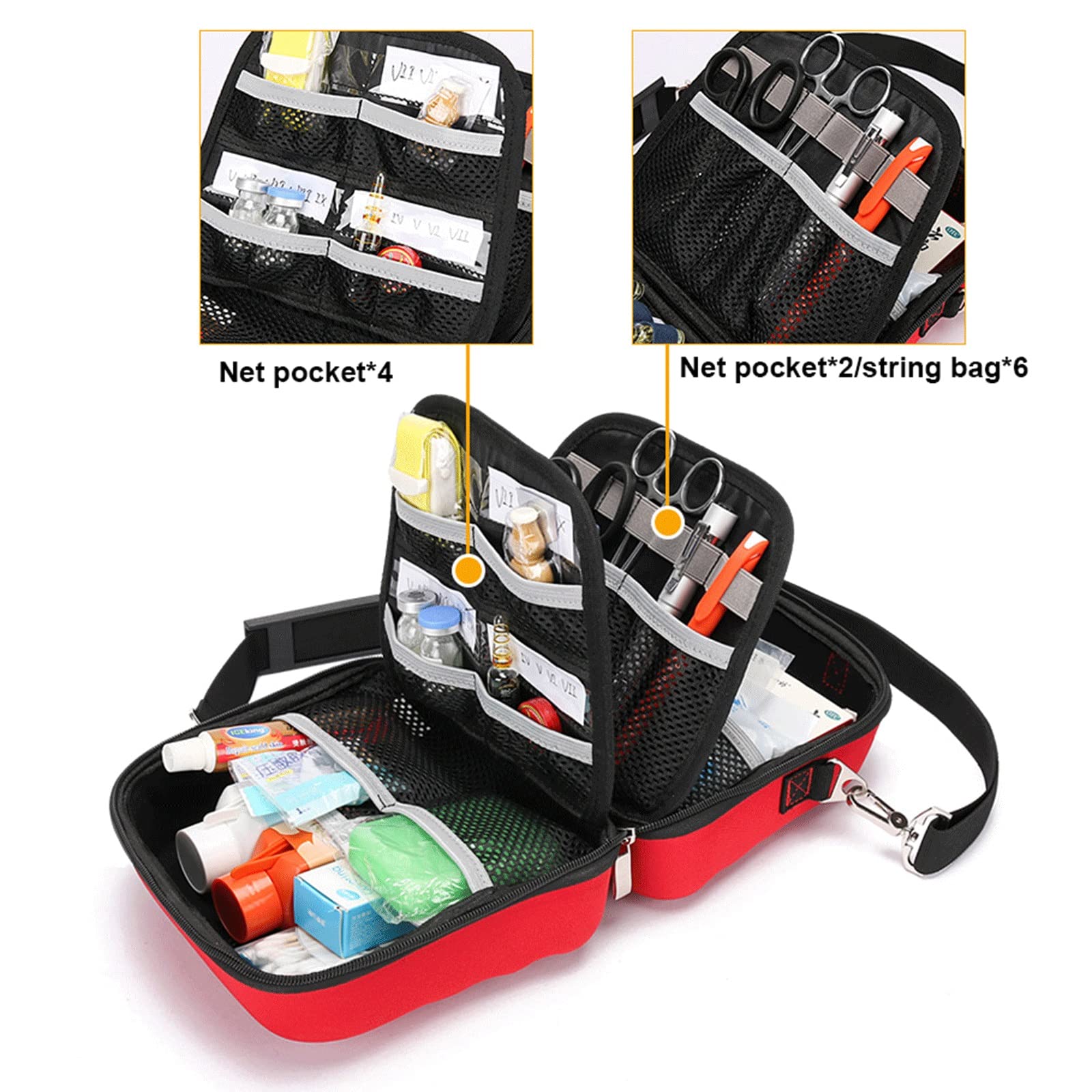 ETELIN Sac Médical Vide, Trousse De Premiers Secours Portable Boîte Kit Vide De Premiers Soins Sac De Secours Compact Et Léger pour Soins De Santé À Domicile, Voyage (Color : A)