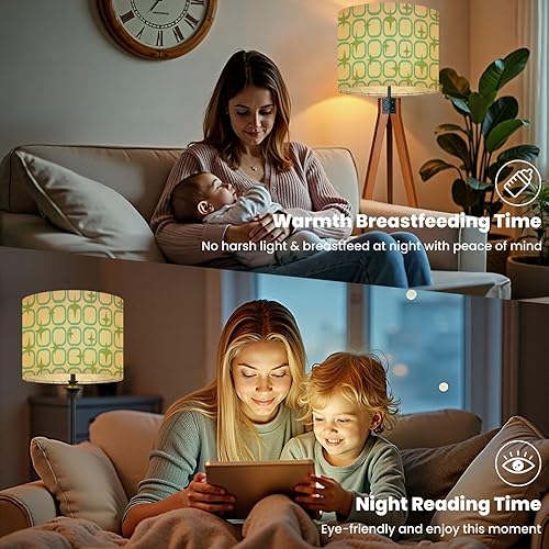 Miniatura 5 de Drum Lamp Shade Retro Abstract Era Seamless 1950s 1960s 1970s modern abstract texture Lampshade for Floor Lamps Table Lamps Pendant Light 11"x8.9"