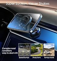 Vista 4 de JUHOO Soporte magnético giratorio y retráctil, compatible con iPhone 15, 14, 13, 12, Pro, Mini, MagSafe