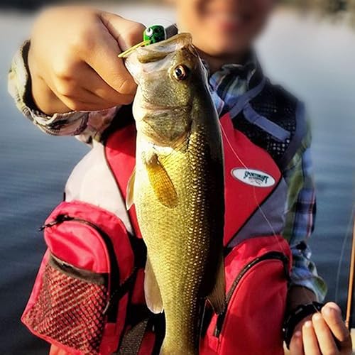 Miniatura 6 de Bass Popper Fly Dry Fly - Kit de moscas de pesca con mosca seca Panfish Bass Fishing Popper Topwater Cebo